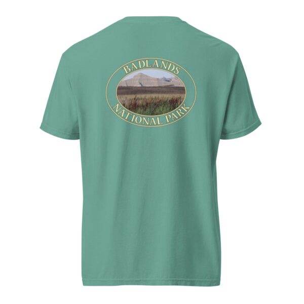 Reeds at Badlands National Park T-Shirt - Scenic Graphic on Comfort Colors Heavyweight (Back print, transparent graphic) - Image 6