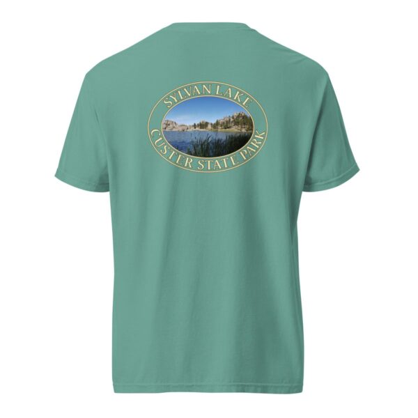 Sylvan Lake at Custer State Park T-Shirt - Scenic Landscape on Comfort Colors Heavyweight Tee (Back print, transparent graphic) - Image 6