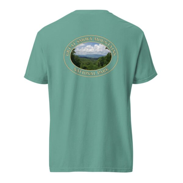 Great Smoky Mountains National Park T-Shirt - Scenic Tennessee Landscape on Comfort Colors Heavyweight Tee (Back print, transparent graphic) - Image 6