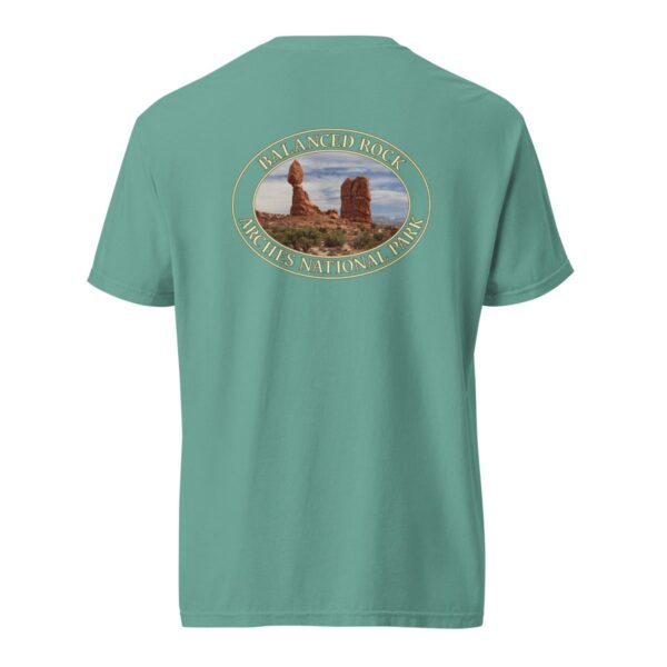 Balanced Rock T-Shirt – Arches National Park Scenic Comfort Colors Heavyweight Tee (Back print, transparent graphic) - Image 6