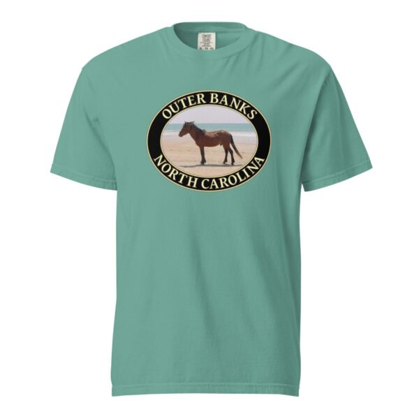 Outer Banks T-Shirt - Wild Horses Graphic on Comfort Colors Heavyweight (Front print, black graphic) - Image 5