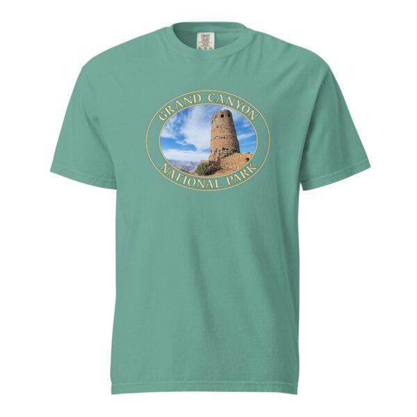 Grand Canyon National Park T-Shirt - Watchtower Graphic on Comfort Colors Heavyweight (Front Print, Transparent Graphic) - Image 5