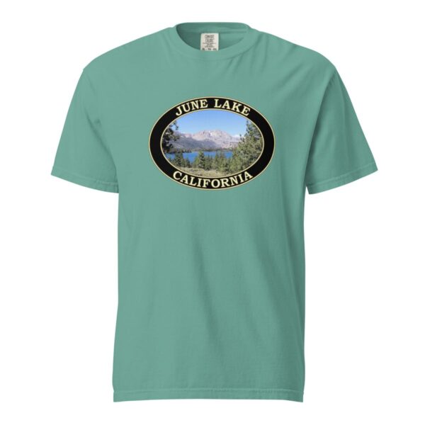 June Lake California T-Shirt - Scenic Graphic on Comfort Colors Heavyweight (Front print, black graphic) - Image 5