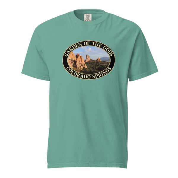 Garden of the Gods T-Shirt - Colorado Springs Graphic on Comfort Colors Heavyweight (Front print, black graphic) - Image 5