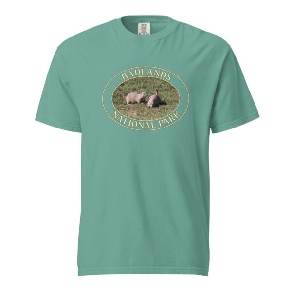 Prairie Dog Couple at Badlands National Park T-Shirt - Wildlife Graphic on Comfort Colors Heavyweight (Front print, transparent graphic) - Image 5