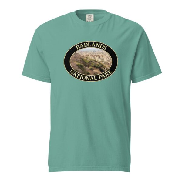 Big Horn Sheep at Badlands National Park T-Shirt - Scenic Graphic on Comfort Colors Heavyweight (Front print, black graphic) - Image 5