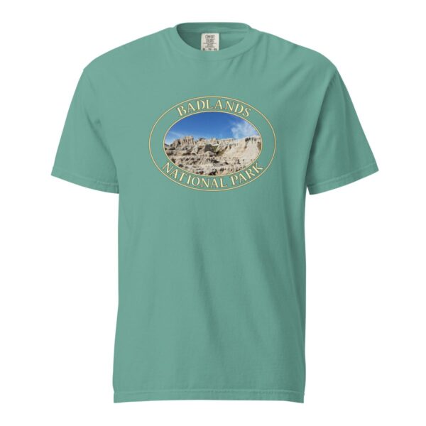 Badlands National Park T-Shirt - Scenic Graphic on Comfort Colors Heavyweight (Front print, transparent graphic) - Image 5