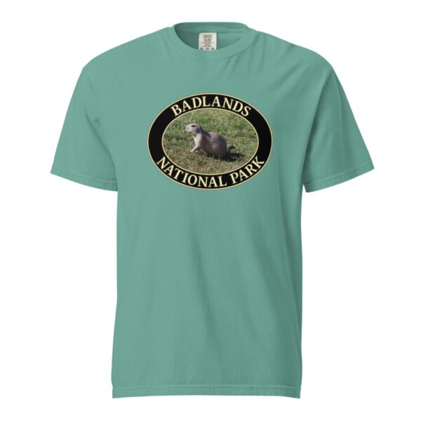 Prairie Dog at Badlands National Park T-Shirt - Wildlife Graphic on Comfort Colors Heavyweight (Front print, black graphic) - Image 5