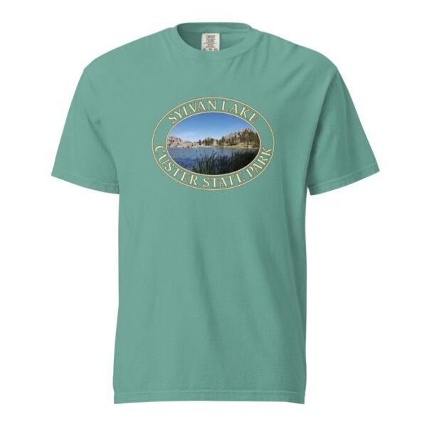 Sylvan Lake at Custer State Park T-Shirt - Scenic Landscape on Comfort Colors Heavyweight Tee (Front print, transparent graphic) - Image 5