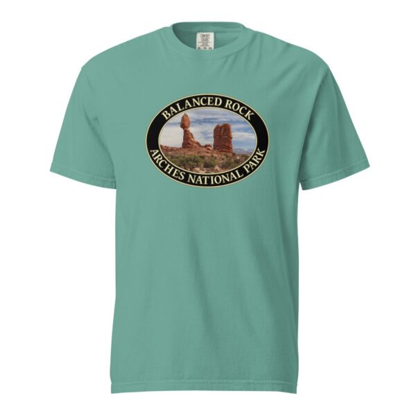 Balanced Rock T-Shirt – Arches National Park Scenic Comfort Colors Heavyweight Tee (Front print, black graphic) - Image 5