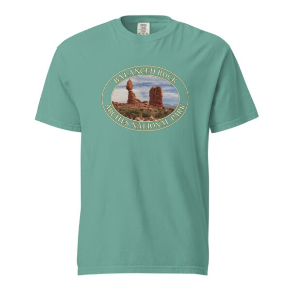 Balanced Rock T-Shirt – Arches National Park Scenic Comfort Colors Heavyweight Tee (Front print, transparent graphic) - Image 5