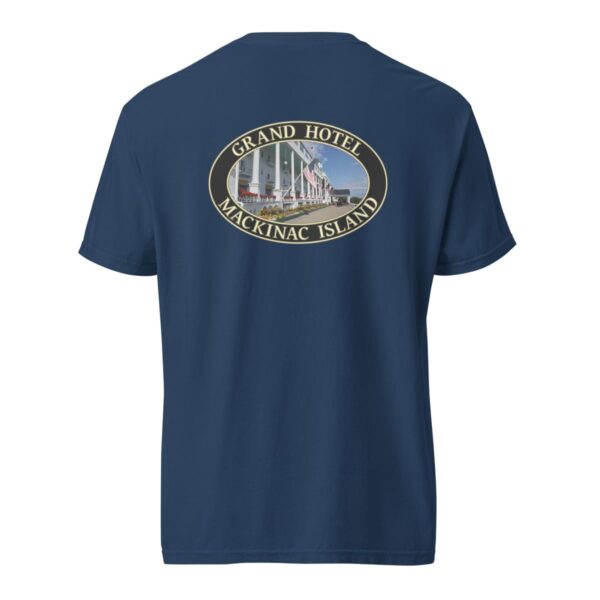 Mackinac Island T-Shirt - Grand Hotel Graphic on Comfort Colors Heavyweight (Back print, black graphic) - Image 7