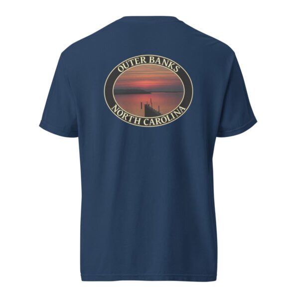 Outer Banks T-Shirt - Albemarle Sound Sunset Graphic on Comfort Colors Heavyweight (Back print, black graphic) - Image 7