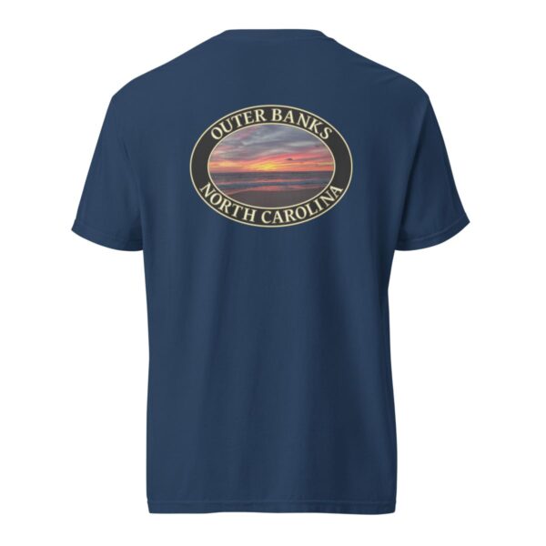 Outer Banks T-Shirt - Kitty Hawk Sunrise Graphic on Comfort Colors Heavyweight (Back print, black graphic) - Image 7