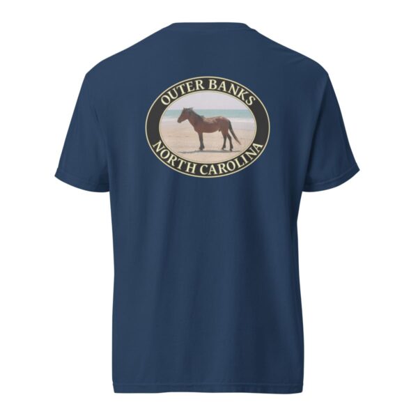 Outer Banks T-Shirt - Wild Horses Graphic on Comfort Colors Heavyweight (Back print, black graphic) - Image 7