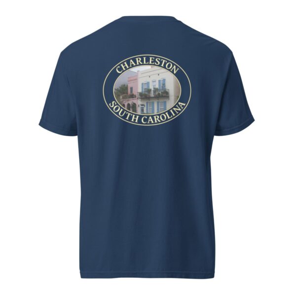 Charleston T-Shirt - Rainbow Row Homes Graphic on Comfort Colors Heavyweight (Back print, transparent graphic) - Image 7