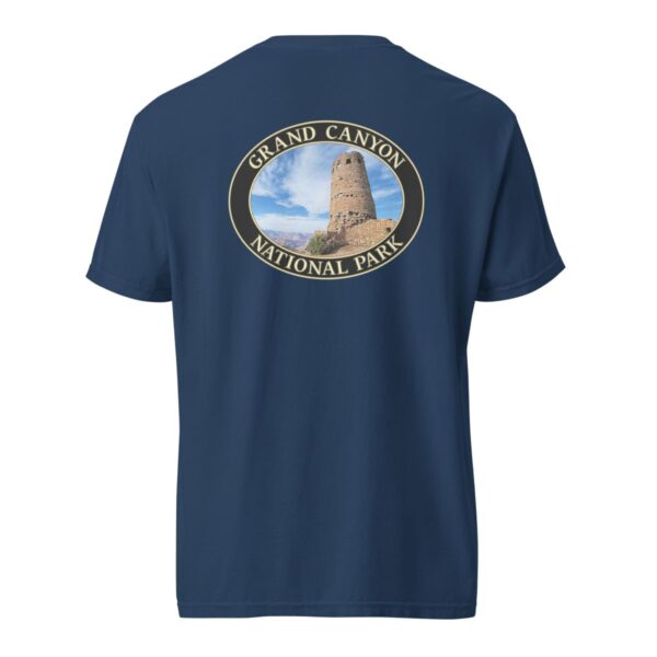 Grand Canyon National Park T-Shirt - Watchtower Graphic on Comfort Colors Heavyweight (Back Print, Black Graphic) - Image 7