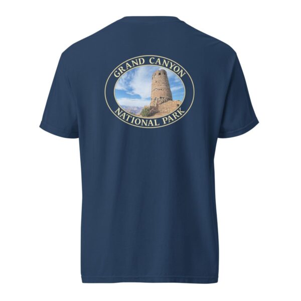 Grand Canyon National Park T-Shirt - Watchtower Graphic on Comfort Colors Heavyweight (Back Print, Transparent Graphic) - Image 7