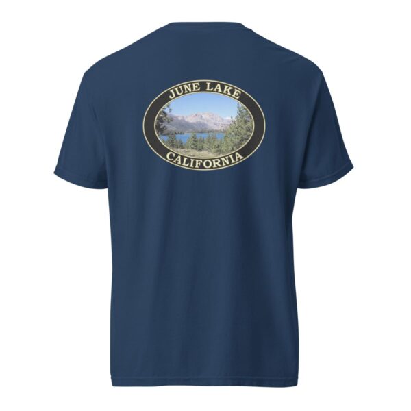 June Lake California T-Shirt - Scenic Graphic on Comfort Colors Heavyweight (Back print, black graphic) - Image 7