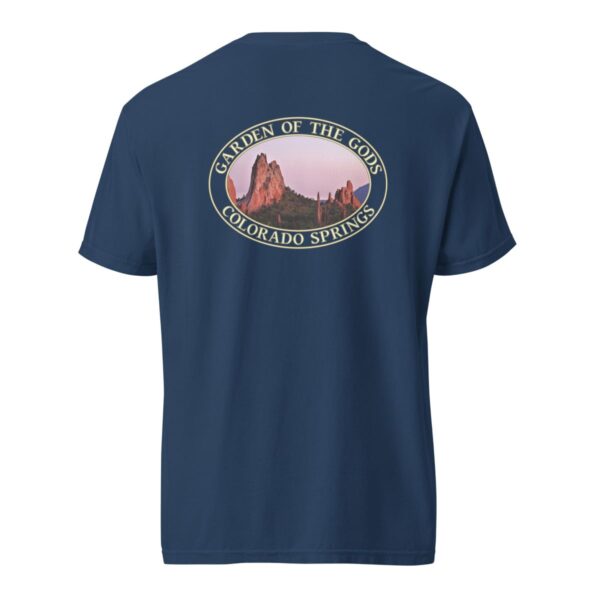 Garden of the Gods T-Shirt - Sunset Colorado Springs Graphic on Comfort Colors Heavyweight (Back print, transparent graphic) - Image 7