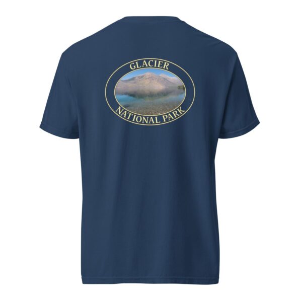 Glacier National Park T-Shirt - Lake McDonald Graphic on Comfort Colors Heavyweight (Back print, transparent graphic) - Image 7