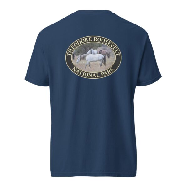 Theodore Roosevelt National Park T-Shirt - Wild Horses Graphic on Comfort Colors Heavyweight (Back print, black graphic) - Image 7