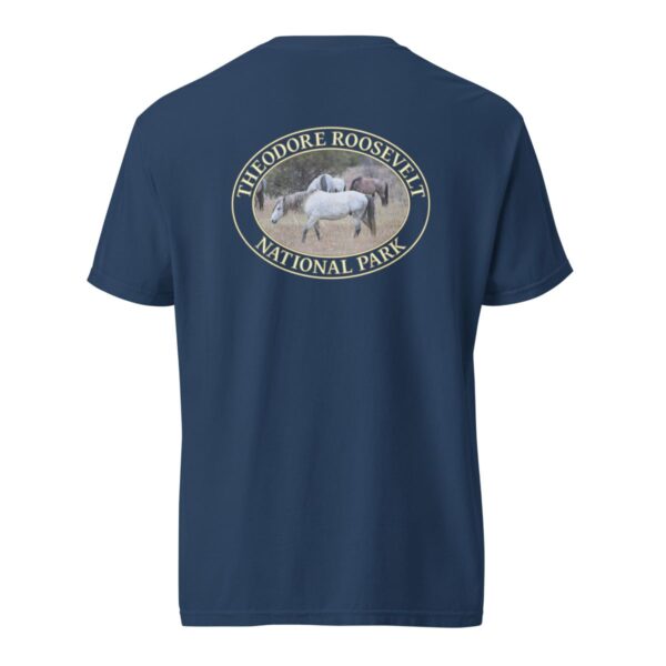 Theodore Roosevelt National Park T-Shirt - Wild Horses Graphic on Comfort Colors Heavyweight (Back print, transparent graphic) - Image 7