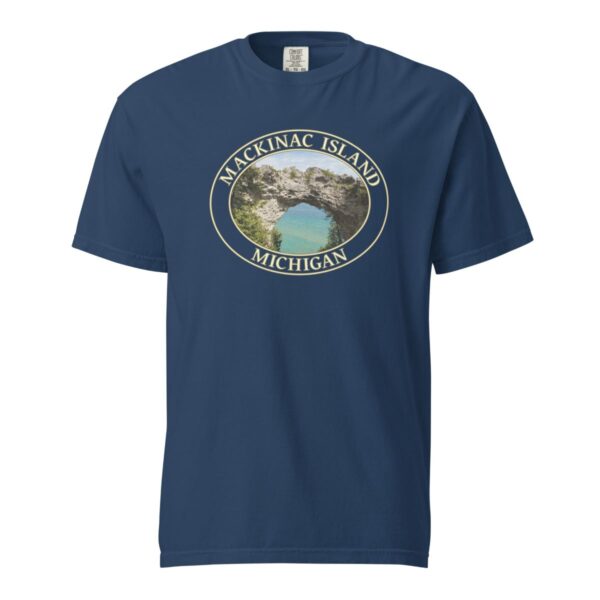 Mackinac Island T-Shirt - Arch Rock Graphic on Comfort Colors Heavyweight (Front print, transparent graphic) - Image 6