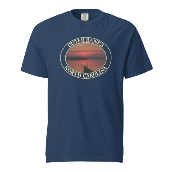 Outer Banks T-Shirt - Albemarle Sound Sunset Graphic on Comfort Colors Heavyweight (Front print, transparent graphic) - Image 6