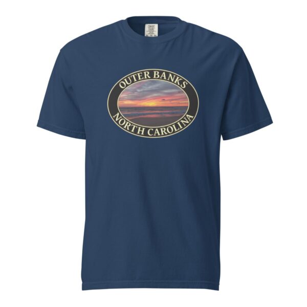 Outer Banks T-Shirt - Kitty Hawk Sunrise Graphic on Comfort Colors Heavyweight (Front print, black graphic) - Image 6