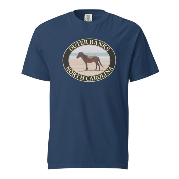 Outer Banks T-Shirt - Wild Horses Graphic on Comfort Colors Heavyweight (Front print, black graphic) - Image 6