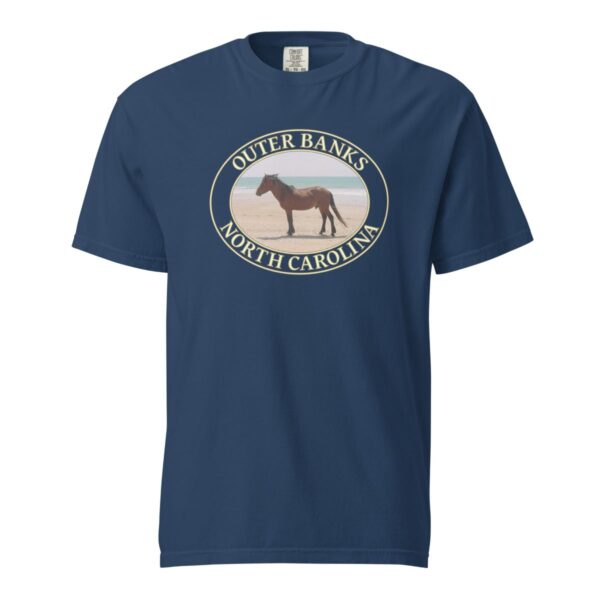 Outer Banks T-Shirt - Wild Horses Graphic on Comfort Colors Heavyweight (Front print, transparent graphic) - Image 6