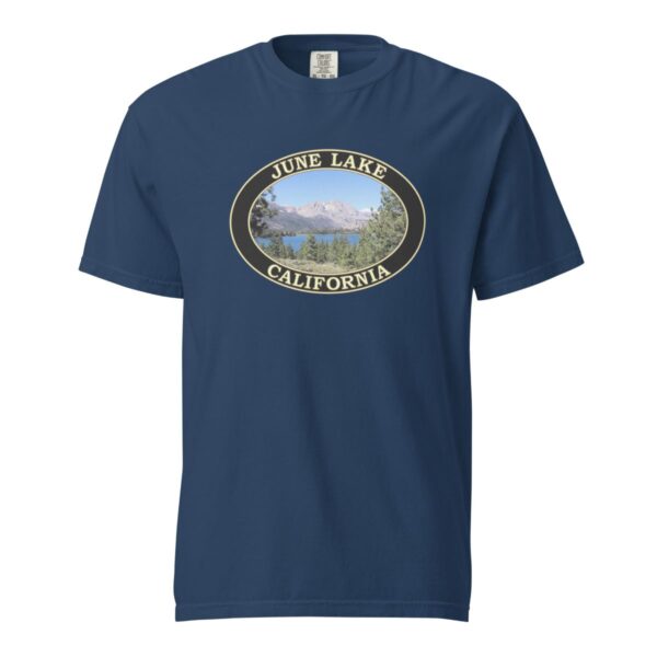 June Lake California T-Shirt - Scenic Graphic on Comfort Colors Heavyweight (Front print, black graphic) - Image 6