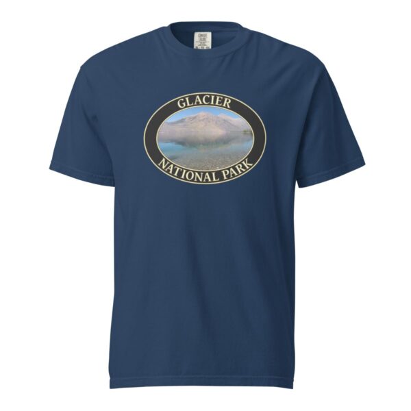 Glacier National Park T-Shirt - Lake McDonald Graphic on Comfort Colors Heavyweight (Front print, black graphic) - Image 6