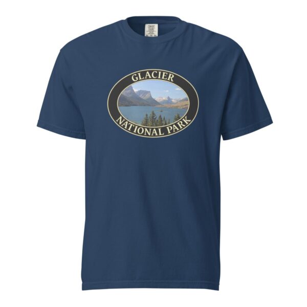 Glacier National Park T-Shirt - Saint Mary Lake Graphic on Comfort Colors Heavyweight (Front print, black graphic) - Image 6