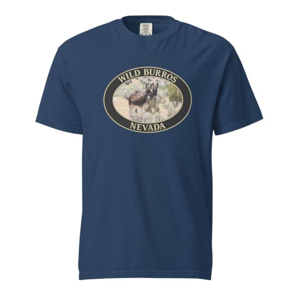 Wild Burros Nevada T-Shirt - Desert Wildlife Graphic on Comfort Colors Heavyweight (Front print, black graphic) - Image 6