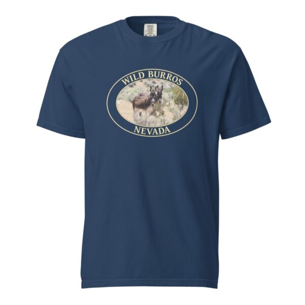 Wild Burros Nevada T-Shirt - Desert Wildlife Graphic on Comfort Colors Heavyweight (Front print, transparent graphic) - Image 6