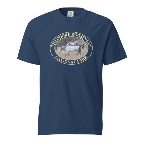 Theodore Roosevelt National Park T-Shirt - Wild Horses Graphic on Comfort Colors Heavyweight (Front print, transparent graphic) - Image 6