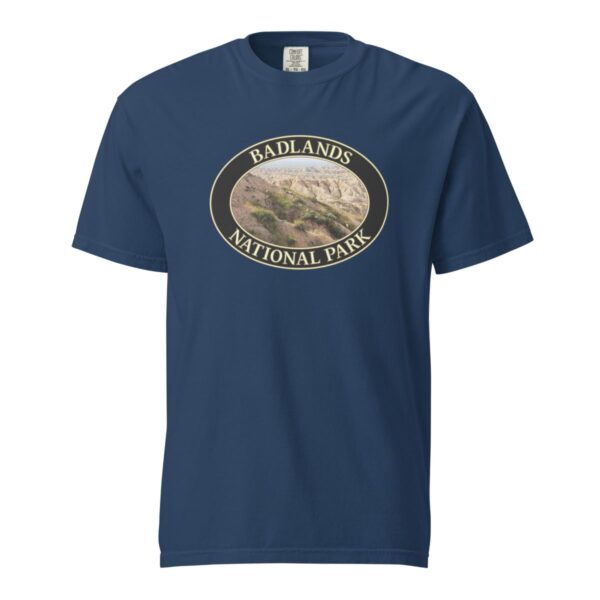 Big Horn Sheep at Badlands National Park T-Shirt - Scenic Graphic on Comfort Colors Heavyweight (Front print, black graphic) - Image 6