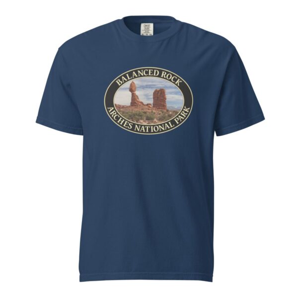 Balanced Rock T-Shirt – Arches National Park Scenic Comfort Colors Heavyweight Tee (Front print, black graphic) - Image 6