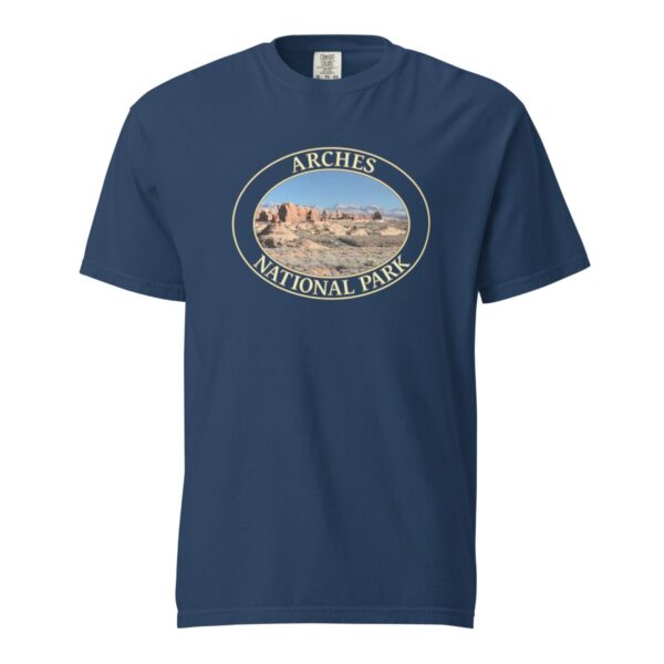 The Windows Arches National Park T-Shirt – Scenic Desert Arch Vista Comfort Colors Tee (Front print, transparent graphic) - Image 6