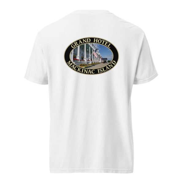 Mackinac Island T-Shirt - Grand Hotel Graphic on Comfort Colors Heavyweight (Back print, black graphic) - Image 8