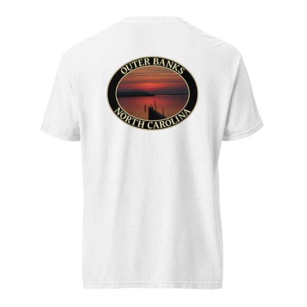 Outer Banks T-Shirt - Albemarle Sound Sunset Graphic on Comfort Colors Heavyweight (Back print, black graphic) - Image 8