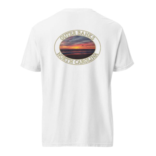 Outer Banks T-Shirt - Kitty Hawk Sunrise Graphic on Comfort Colors Heavyweight (Back print, transparent graphic) - Image 8