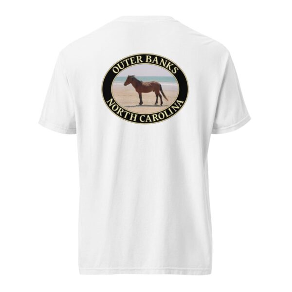 Outer Banks T-Shirt - Wild Horses Graphic on Comfort Colors Heavyweight (Back print, black graphic) - Image 8