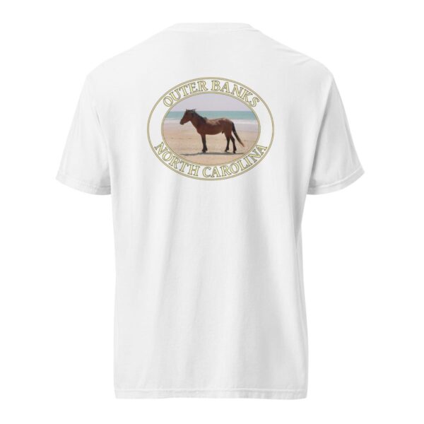 Outer Banks T-Shirt - Wild Horses Graphic on Comfort Colors Heavyweight (Back print, transparent graphic) - Image 8