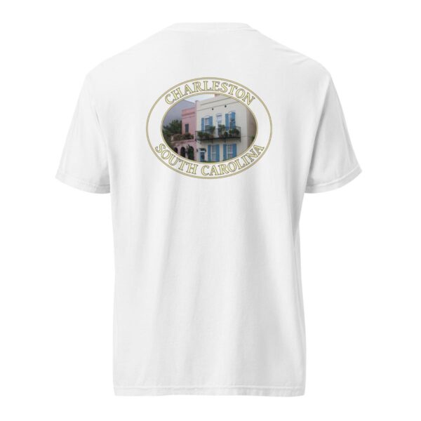 Charleston T-Shirt - Rainbow Row Homes Graphic on Comfort Colors Heavyweight (Back print, transparent graphic) - Image 8