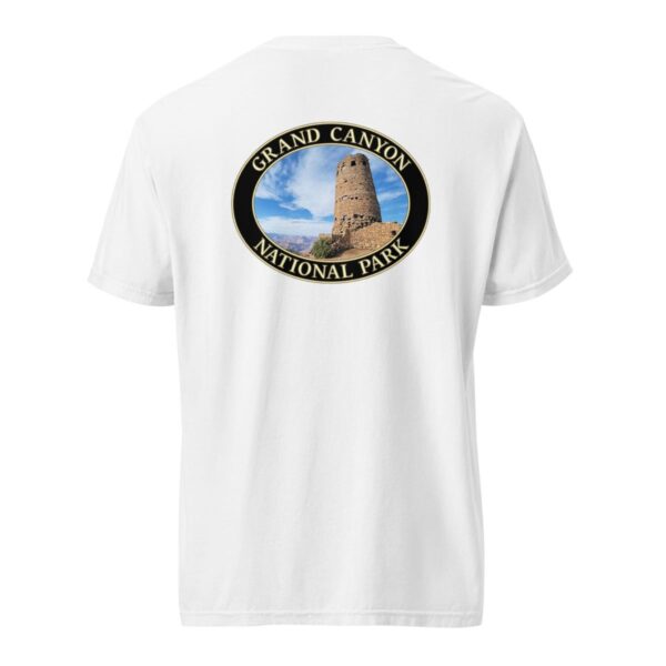 Grand Canyon National Park T-Shirt - Watchtower Graphic on Comfort Colors Heavyweight (Back Print, Black Graphic) - Image 8