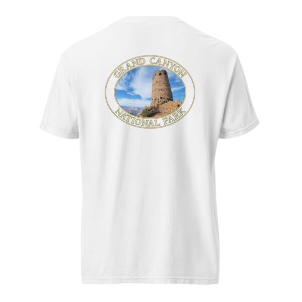 Grand Canyon National Park T-Shirt - Watchtower Graphic on Comfort Colors Heavyweight (Back Print, Transparent Graphic) - Image 8