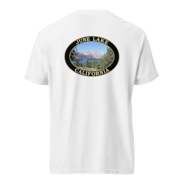 June Lake California T-Shirt - Scenic Graphic on Comfort Colors Heavyweight (Back print, black graphic) - Image 8